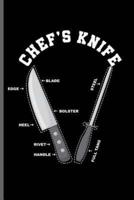 Chef's Knife Blade Edge Heel Bolster Rivet Handle Steel Full Tang