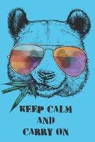 Cool Panda Bear Keep Calm And Carry On 12 Month Academic Journal For Students, Teachers & Parents