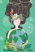 Beautiful Mother Earth Holding Planet Earth 2019 to 2020 Mid Year Planner