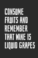 Consume Fruits And Remember That Wine Is Liquid Grapes
