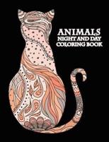 Animals Night And Day Coloring Book