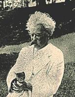 Mark Twain With Cat