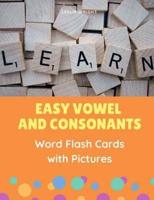 Easy Vowel and Consonants Word Flash Cards With Pictures