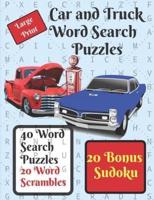 Car and Truck Word Search Puzzle Book