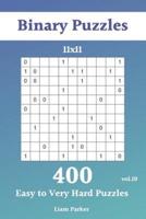 Binary Puzzles - 400 Easy to Very Hard Puzzles 11X11 Vol.10