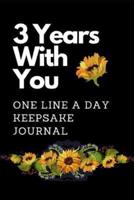 3 Years With You One Line A Day Keepsake Journal