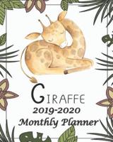 2019-2020 Giraffe Monthly Planner