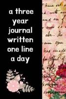 A Three Year Journal Written One Line A Day