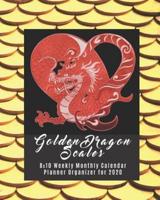 Golden Dragon Scales 8X10 Weekly Monthly Calendar Planner Organizer for 2020