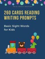 260 Cards Reading Writing Prompts Basic Sight Words for Kids