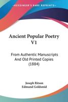 Ancient Popular Poetry V1