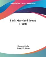 Early Maryland Poetry (1900)