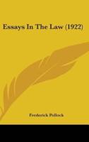 Essays In The Law (1922)