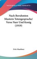 Nach Beruhmten Mustern Totengesprache/Verse Narr Und Konig (1919)