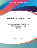 Gaisford Greek Prose, 1908