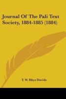 Journal Of The Pali Text Society, 1884-1885 (1884)