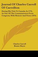 Journal Of Charles Carroll Of Carrollton