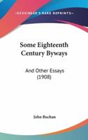 Some Eighteenth Century Byways