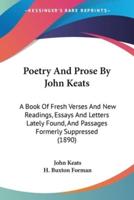 Poetry And Prose By John Keats