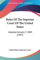 Rules Of The Supreme Court Of The United States