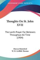 Thoughts On St. John XVII