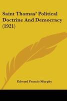 Saint Thomas' Political Doctrine And Democracy (1921)