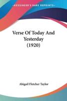 Verse Of Today And Yesterday (1920)