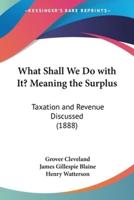 What Shall We Do With It? Meaning the Surplus