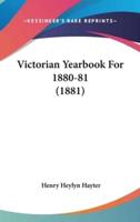 Victorian Yearbook For 1880-81 (1881)