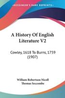 A History Of English Literature V2