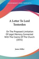 A Letter To Lord Tenterden