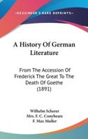 A History Of German Literature