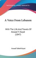 A Voice from Lebanon