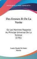 Des Erreurs Et De La Verite