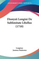 Dionysii Longini De Sublimitate Libellus (1710)