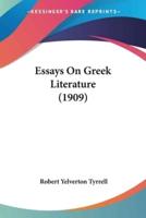 Essays On Greek Literature (1909)