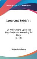 Letter and Spirit V1