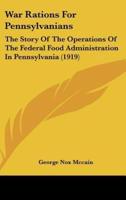 War Rations for Pennsylvanians