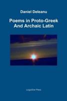 Poems in Proto-Greek and Archaic Latin