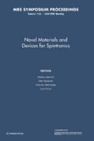 Novel Materials and Devices for Spintronics: Volume 1183