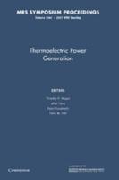 Thermoelectric Power Generation: Volume 1044