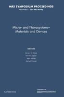 Micro- And Nanosystems: Volume 872