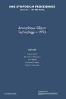 Amorphous Silicon Technology 1993: Volume 297