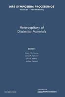 Heteroepitaxy of Dissimilar Materials: Volume 221