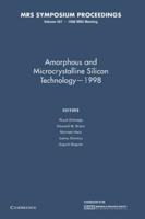 Amorphous and Microcrystalline Silicon Technology — 1998: Volume 507