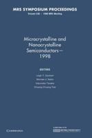 Microcrystalline and Nanocrystalline Semiconductors 1998: Volume 536