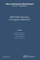 Solid-State Chemistry of Inorganic Materials II: Volume 547