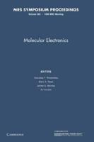 Molecular Electronics: Volume 582