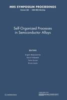 Self-Organized Processes in Semiconductor Alloys: Volume 583