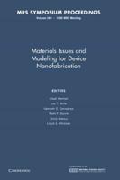 Materials Issues and Modeling for Device Nanofabrication: Volume 584